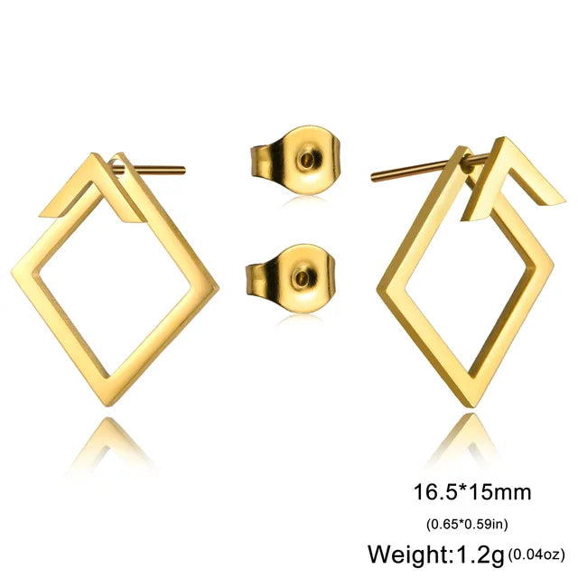 StralendRoestvrij Minimalistische Geometrische Stud Oorbellen