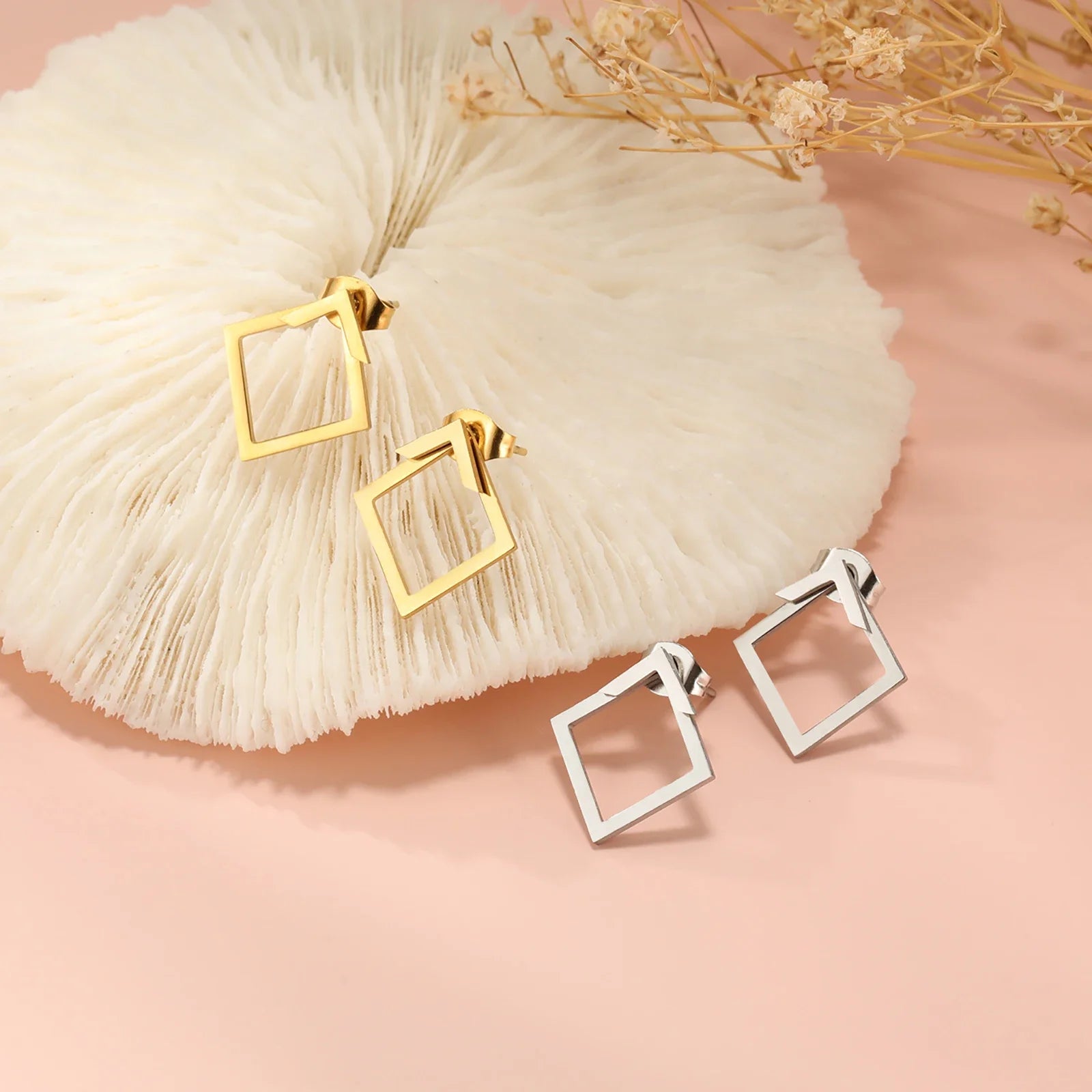 StralendRoestvrij Minimalistische Geometrische Stud Oorbellen