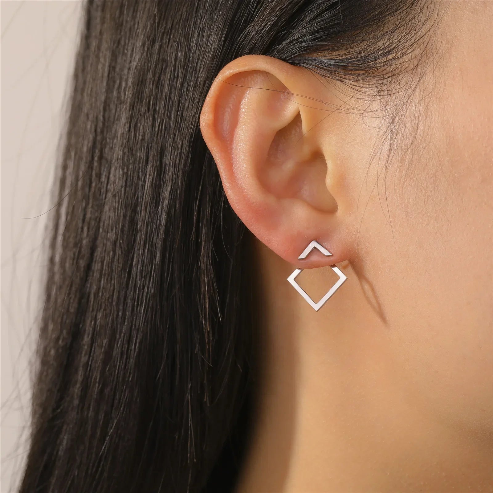 StralendRoestvrij Minimalistische Geometrische Stud Oorbellen