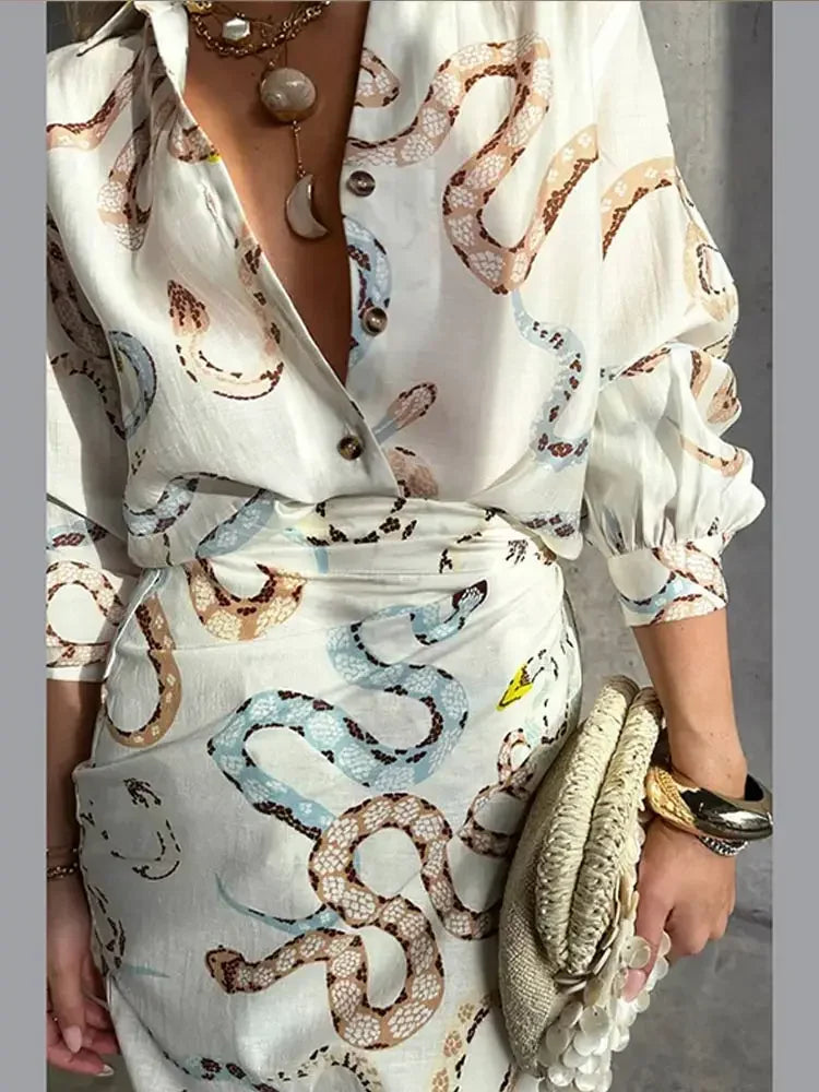 Set con stampa serpente BlissfulBloom