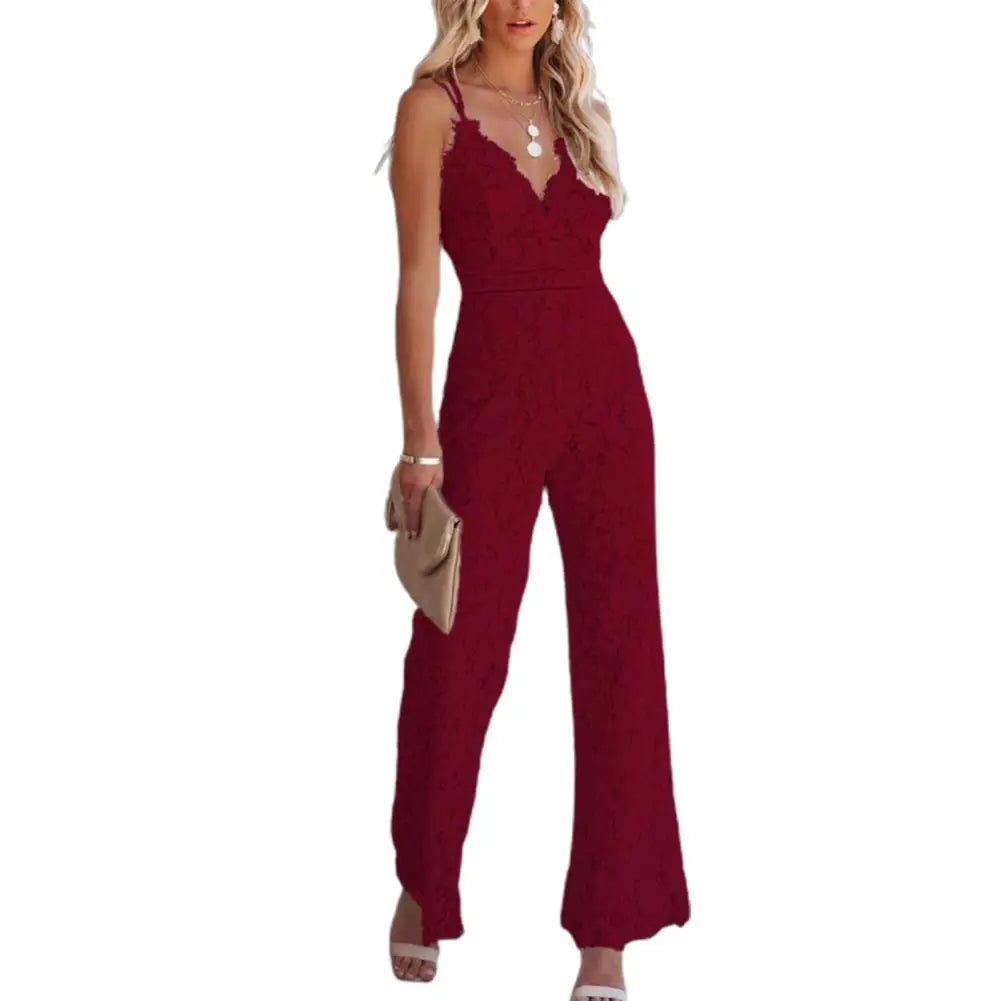Luna Dames Kant Jumpsuit voor Elegante Avonden