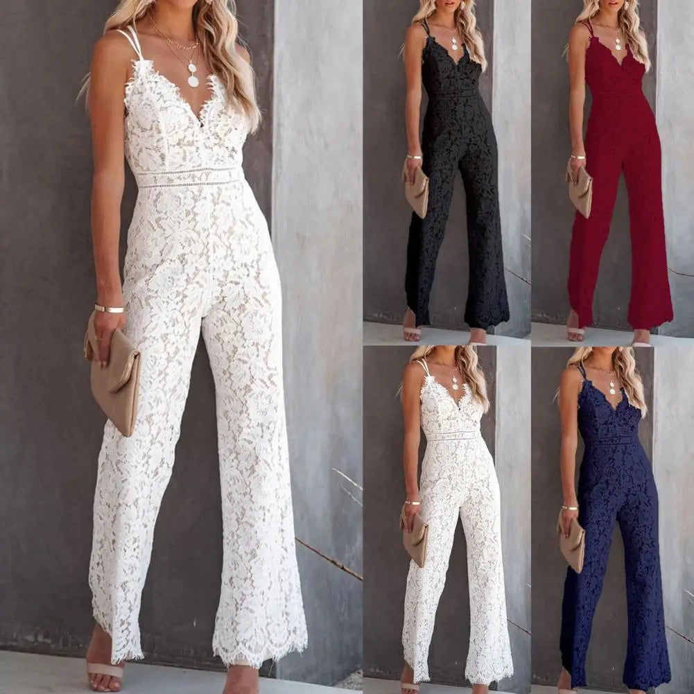 Luna Dames Kant Jumpsuit voor Elegante Avonden