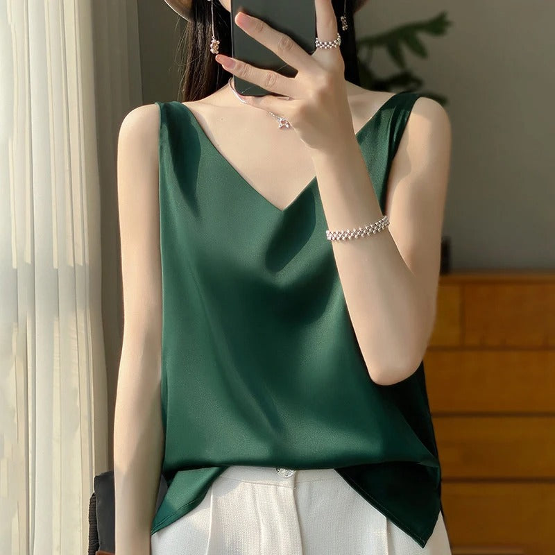 Sophia | Satijnen Elegantie Blouse