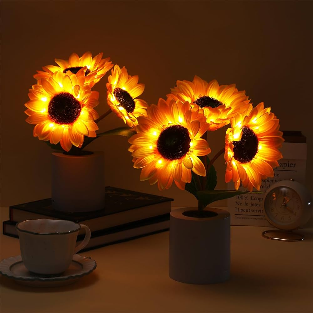 Lampada da tavolo girasole giocosa