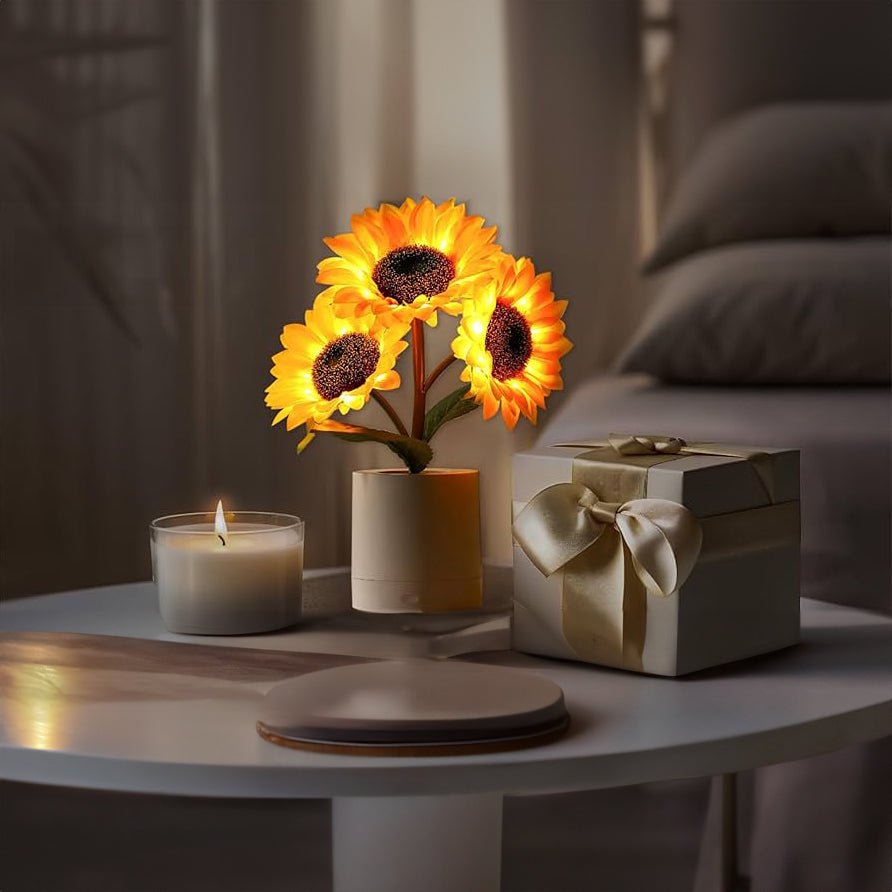 Lampada da tavolo girasole giocosa