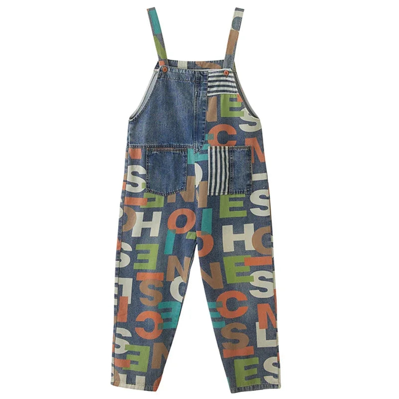 Aurora Vintage Dames Tuinbroek voor Kleurrijke Zomerse Avonturen