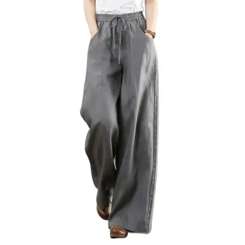 BlissWear Donne Nuovi Pantaloni a Gamba Larga