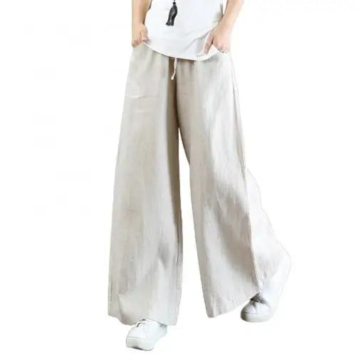 BlissWear Donne Nuovi Pantaloni a Gamba Larga
