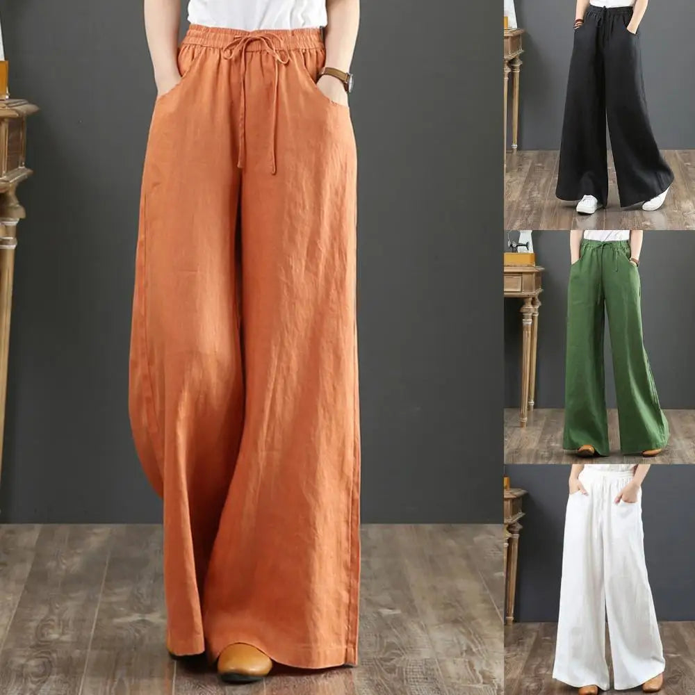 BlissWear Donne Nuovi Pantaloni a Gamba Larga