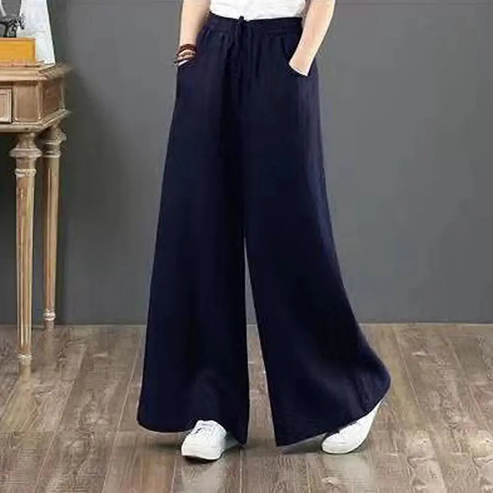BlissWear Donne Nuovi Pantaloni a Gamba Larga