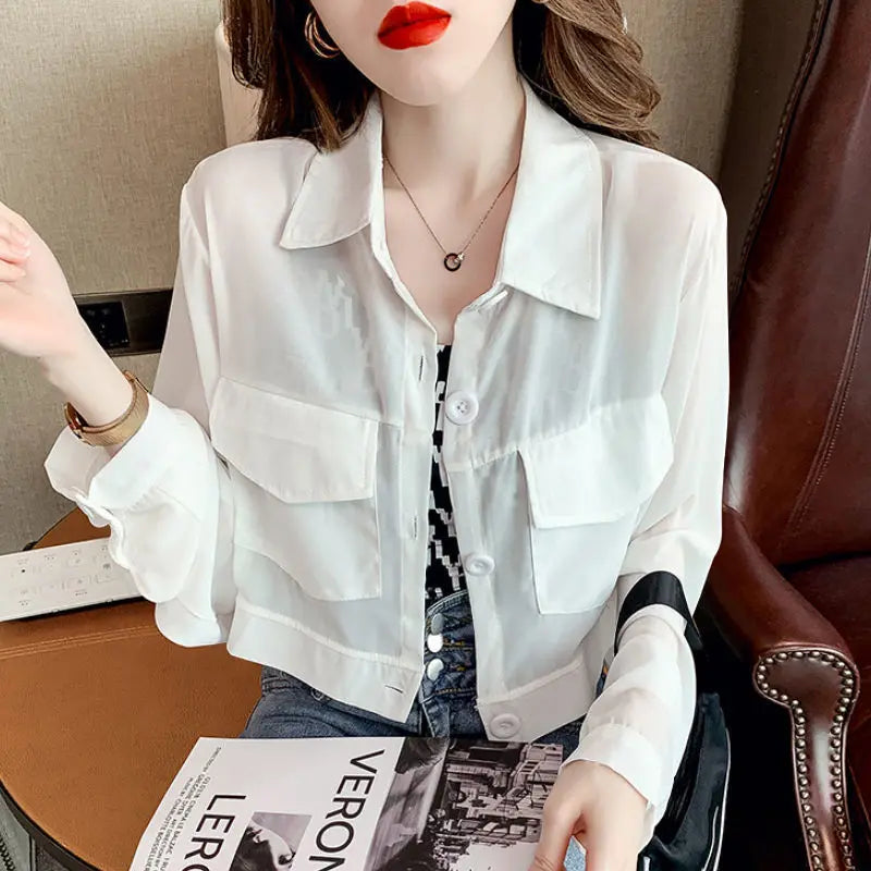 Trendy Zomer Blouse met Zakken