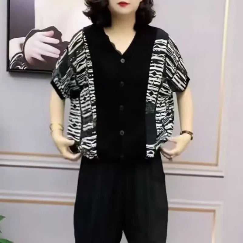 Blouse décontractée chic rayée