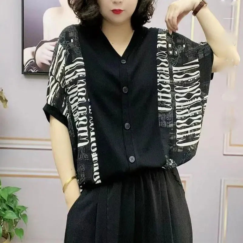 Blouse décontractée chic rayée