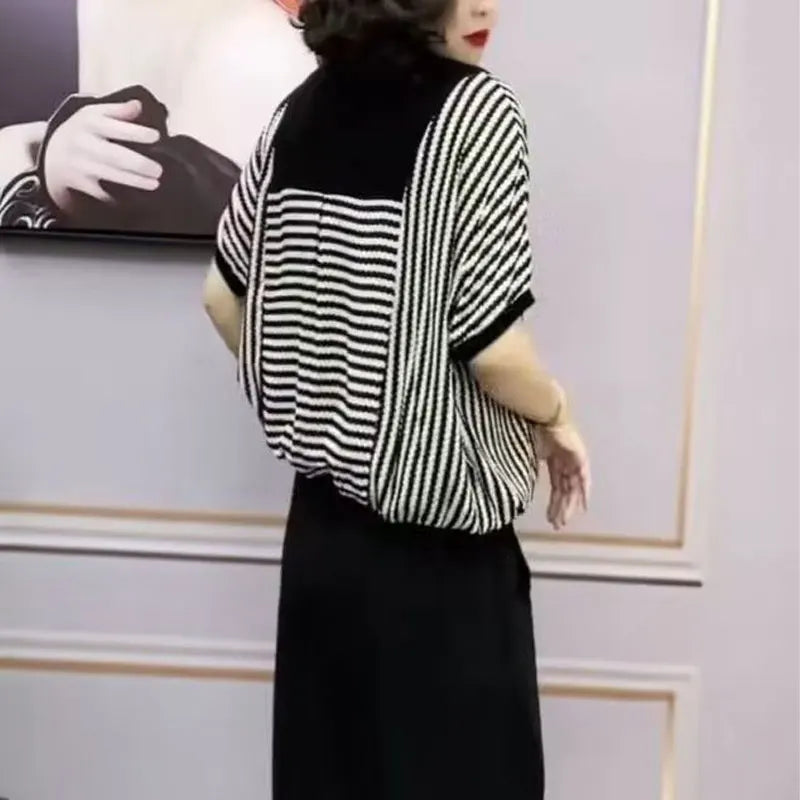 Blouse décontractée chic rayée