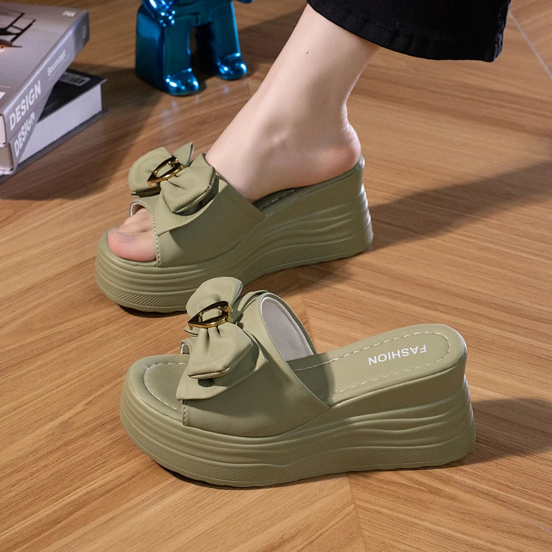 Beautiful Woman Enchanting Summer Slippers