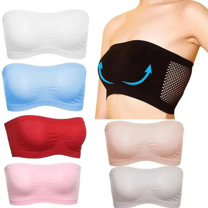 Beautiful Summer Breathable Mesh Tube Bra for Comfort and Style