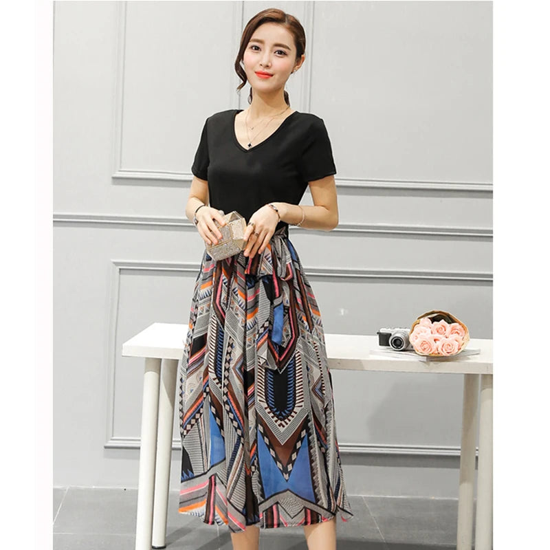 Zomerse Mode Casual Grote Maat Maxi Jurk