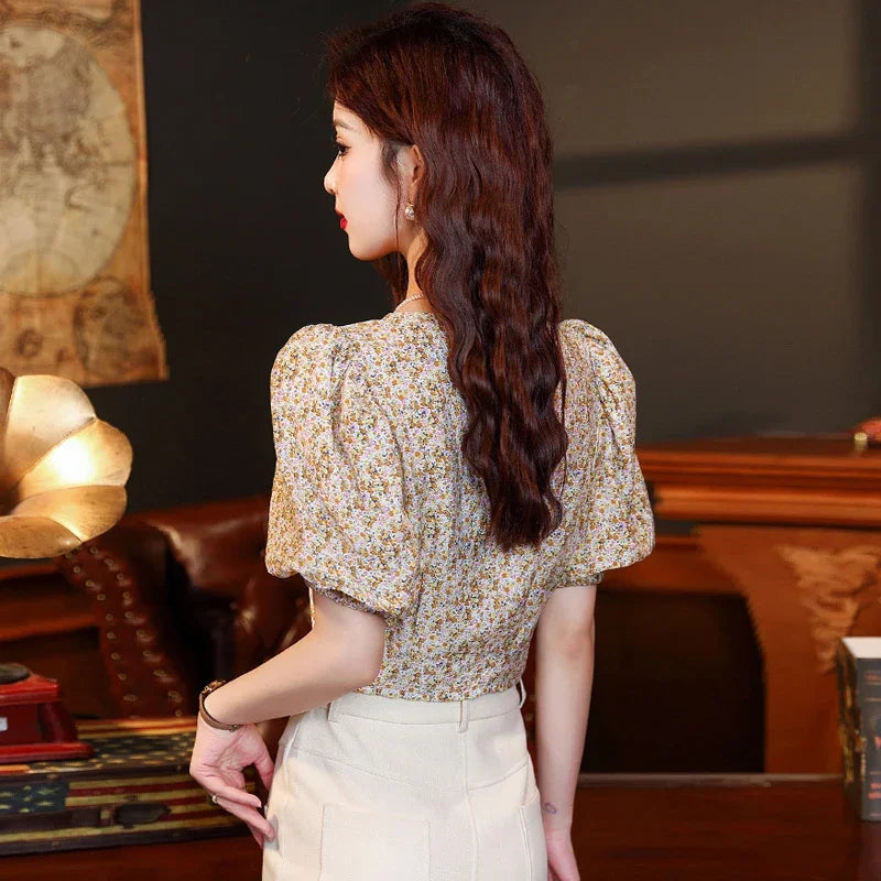 Summer Fashion Short Sleeves Women's Blouse