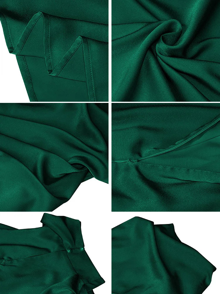 VELANORA- Elegant Satin Maxi Dress