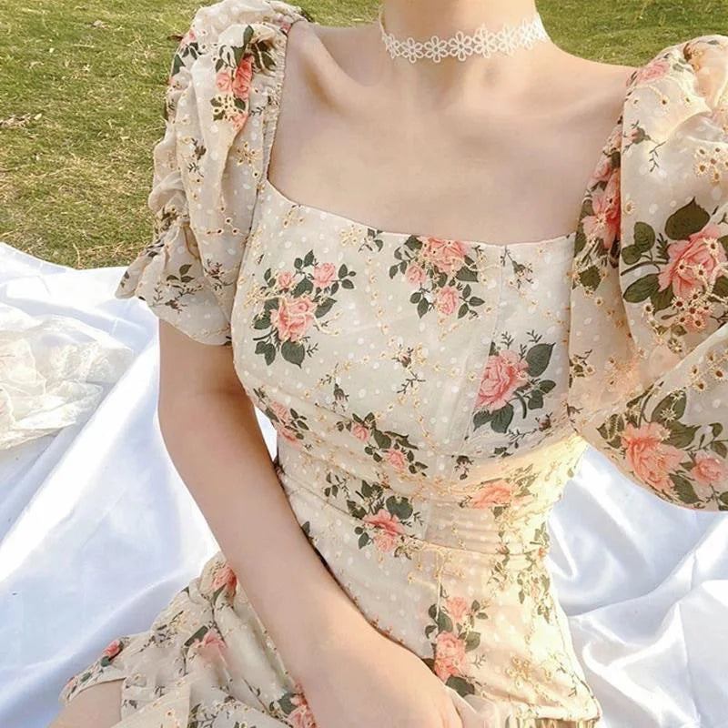ModeDames Zomer Bloemenprint Lange Jurk: Elegante Zomerstijl