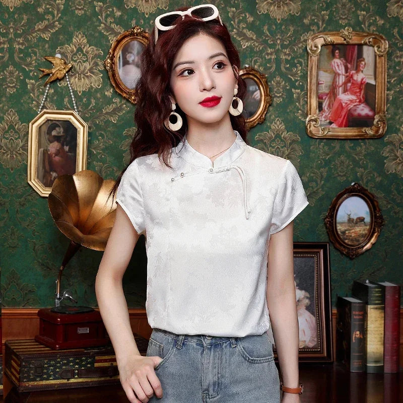 Stralende Zomerdagen Chiffon Blouse van Zomergloed