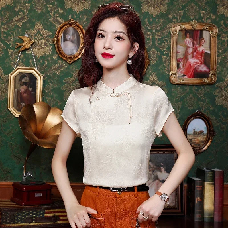 Stralende Zomerdagen Chiffon Blouse van Zomergloed