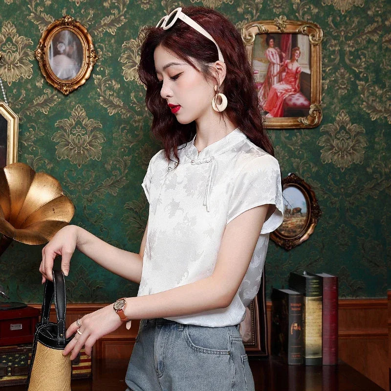 Stralende Zomerdagen Chiffon Blouse van Zomergloed