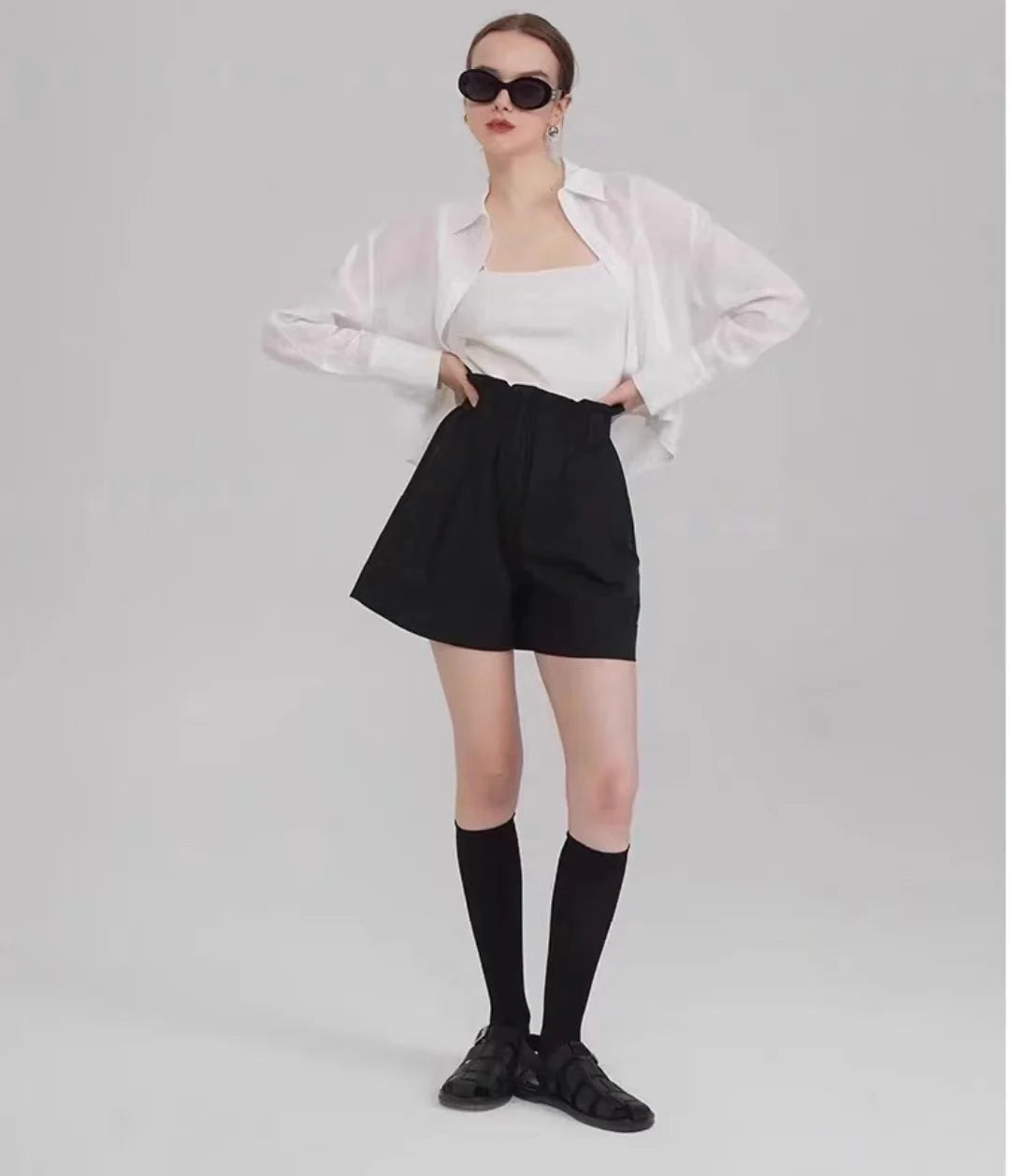 Zomerse witte overhemden voor vrouwen van SunShine Chic