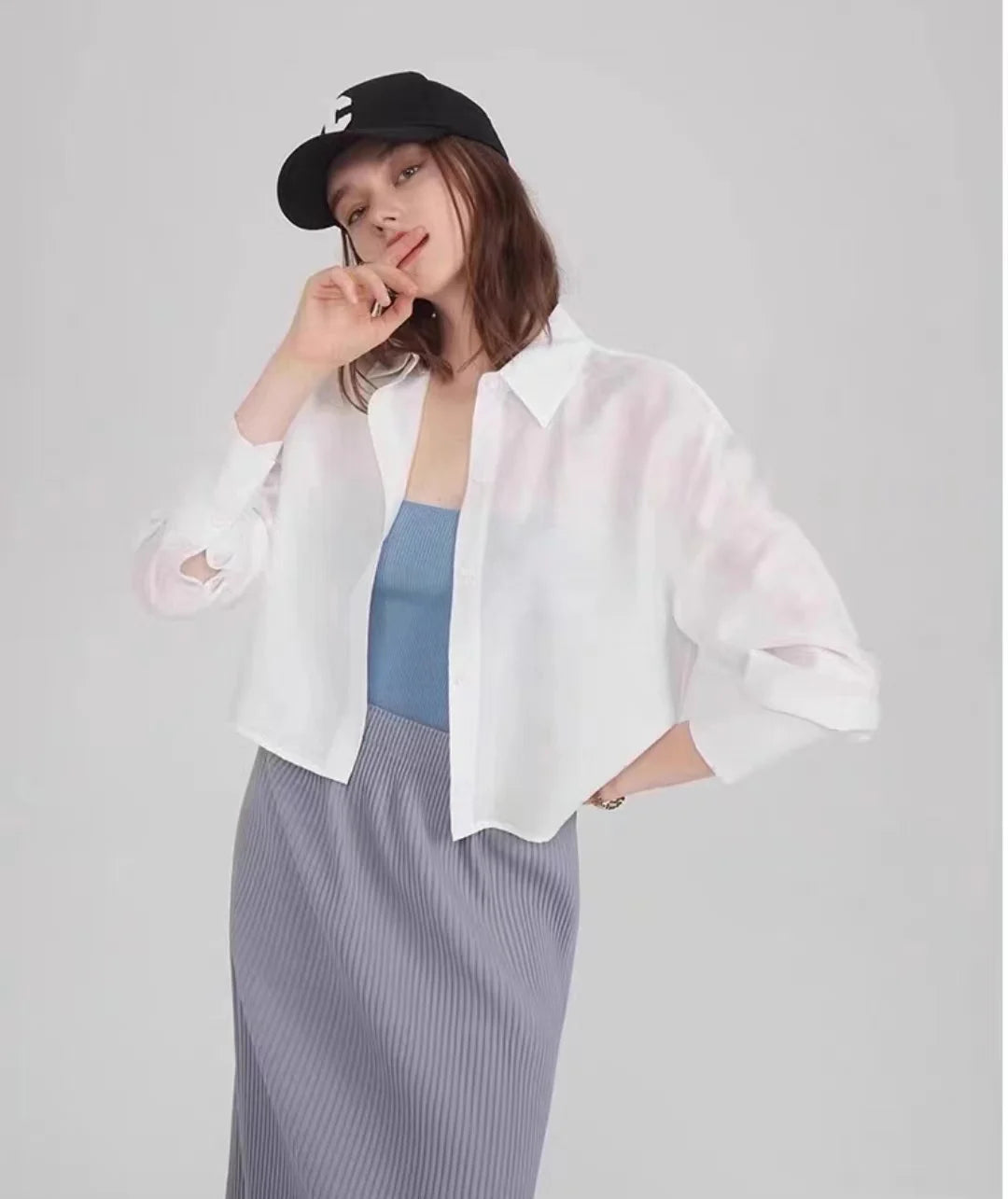 Zomerse witte overhemden voor vrouwen van SunShine Chic