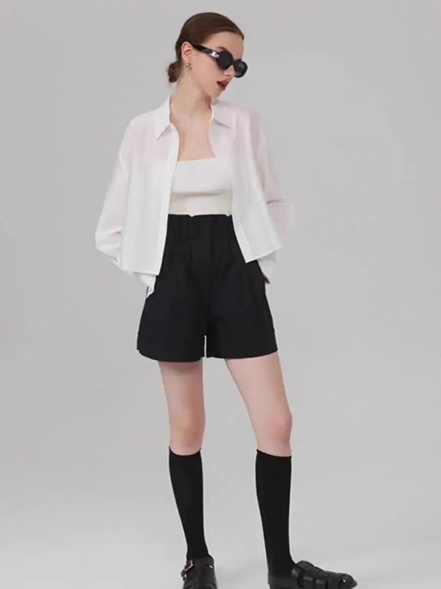 Zomerse witte overhemden voor vrouwen van SunShine Chic