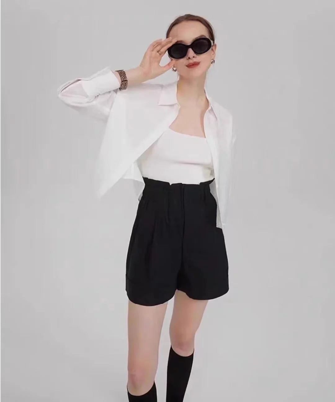 Zomerse witte overhemden voor vrouwen van SunShine Chic