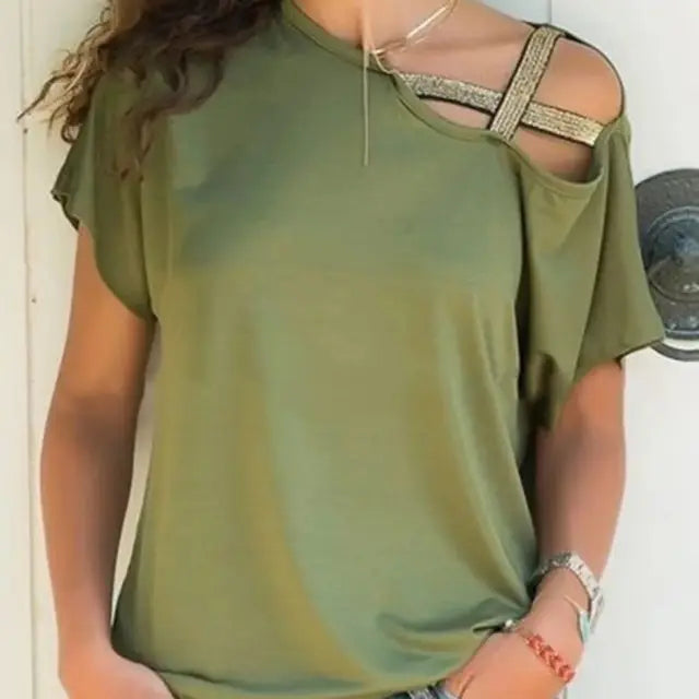 Sunshine Glow Zomer CasualDames T-shirt met korte mouwen