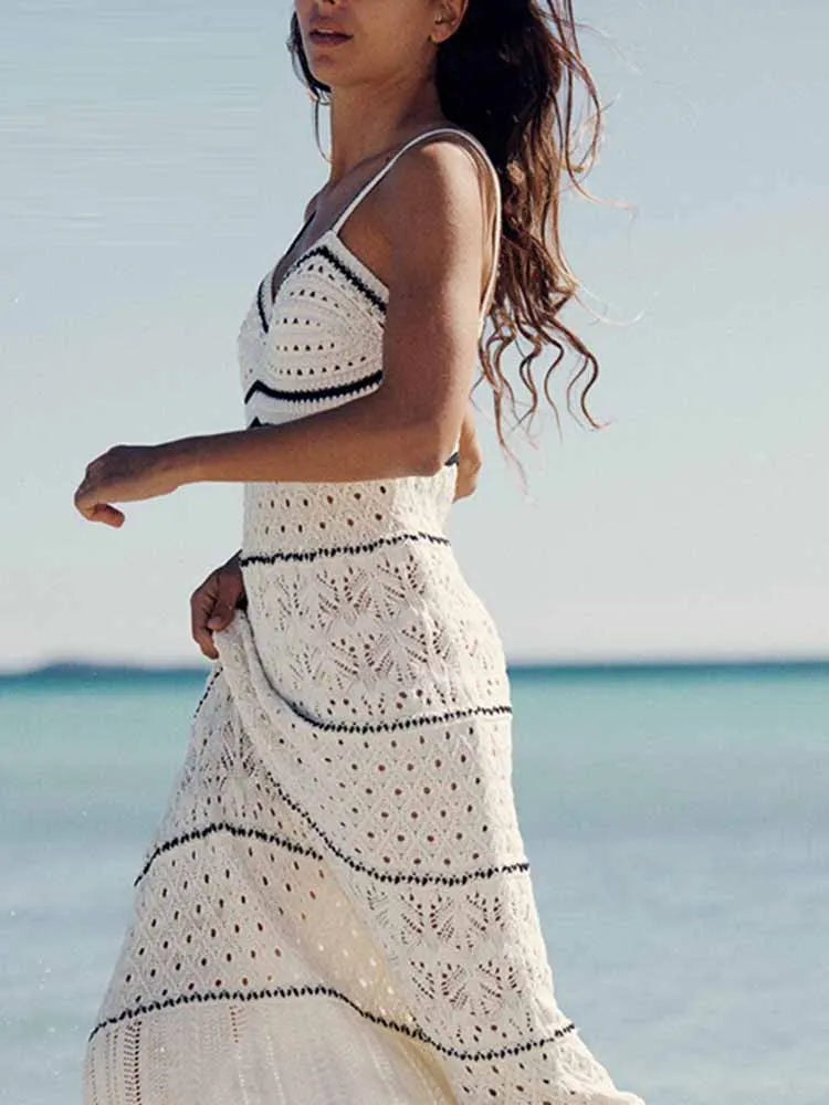 Zomerse Midi Strandjurk met Sling Design