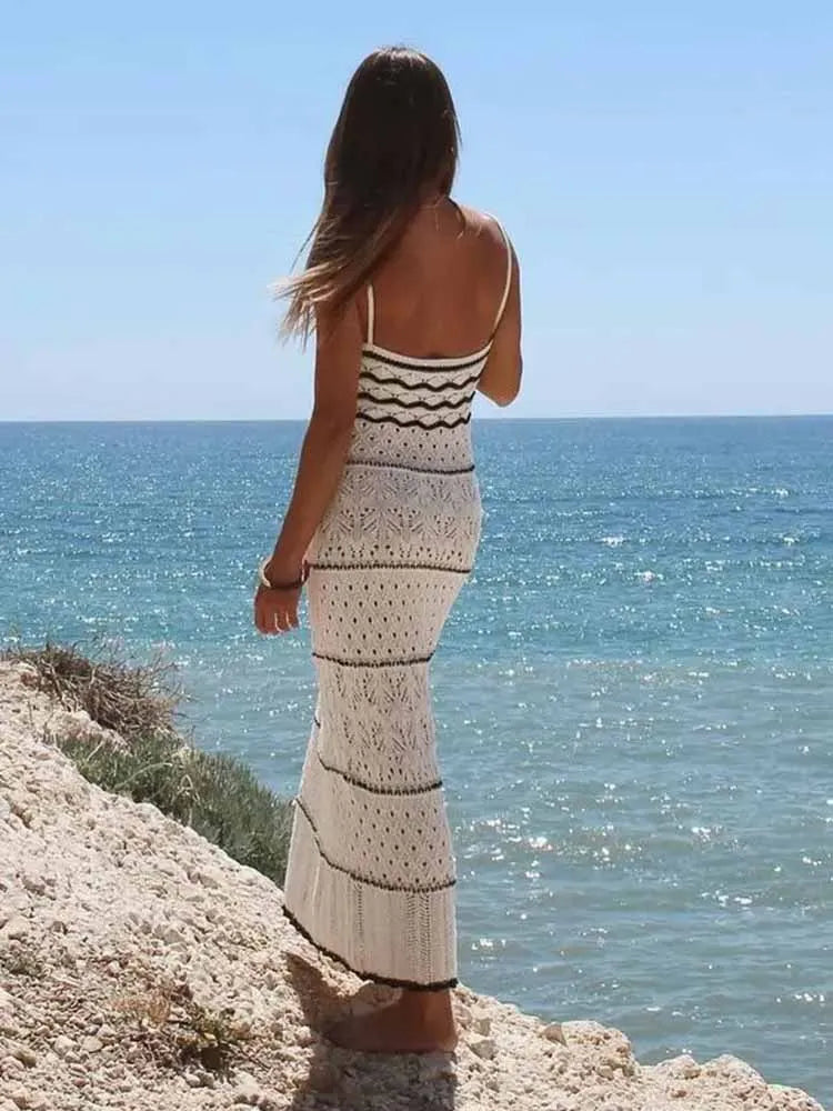 Zomerse Midi Strandjurk met Sling Design
