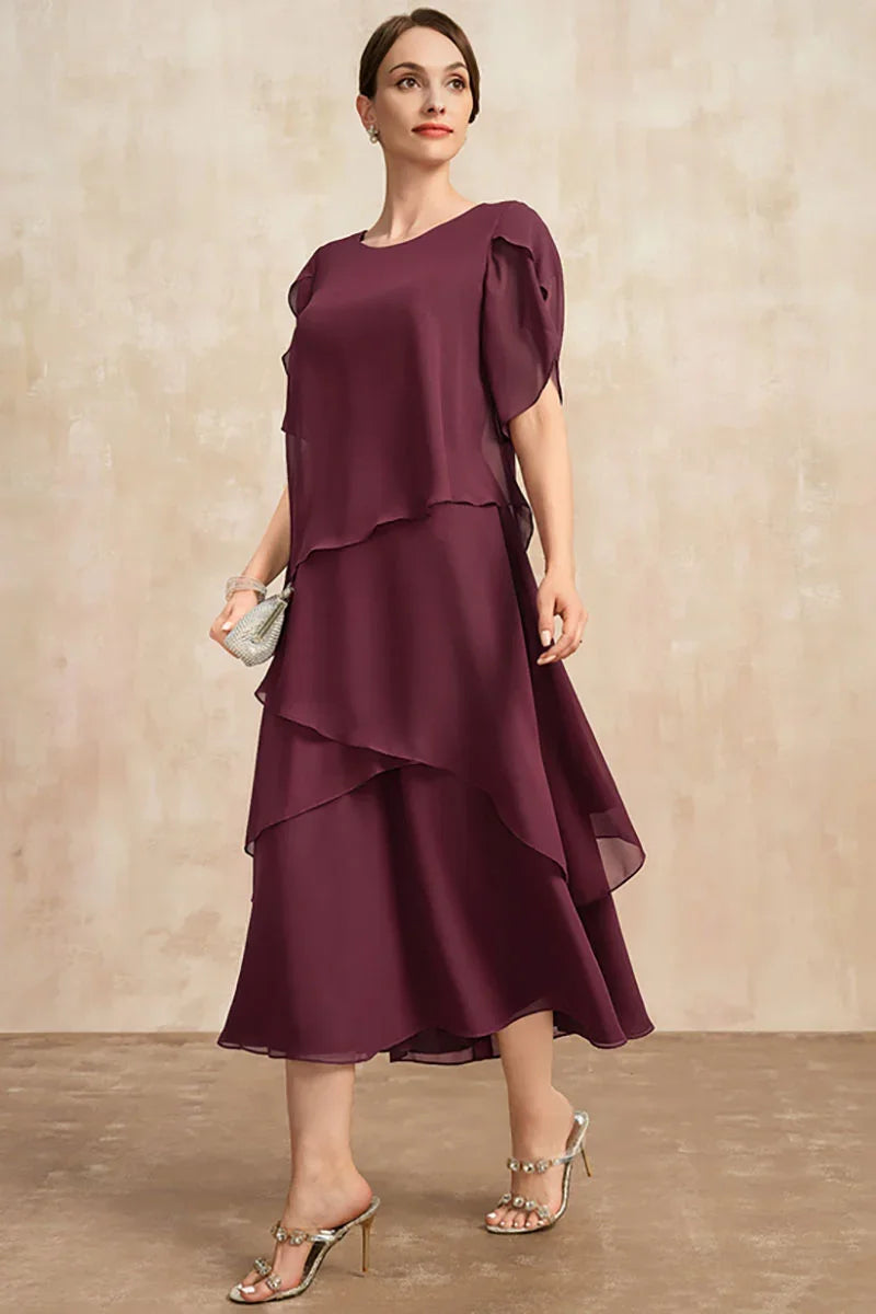 Tijdloze Chiffon Elegant Moeder van de Bruid Jurk