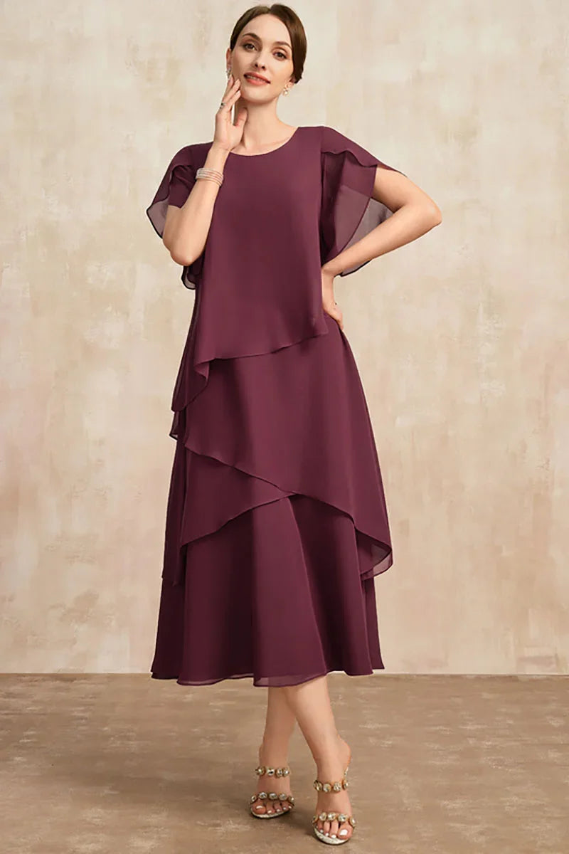 Tijdloze Chiffon Elegant Moeder van de Bruid Jurk
