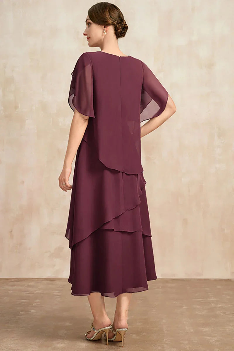 Tijdloze Chiffon Elegant Moeder van de Bruid Jurk