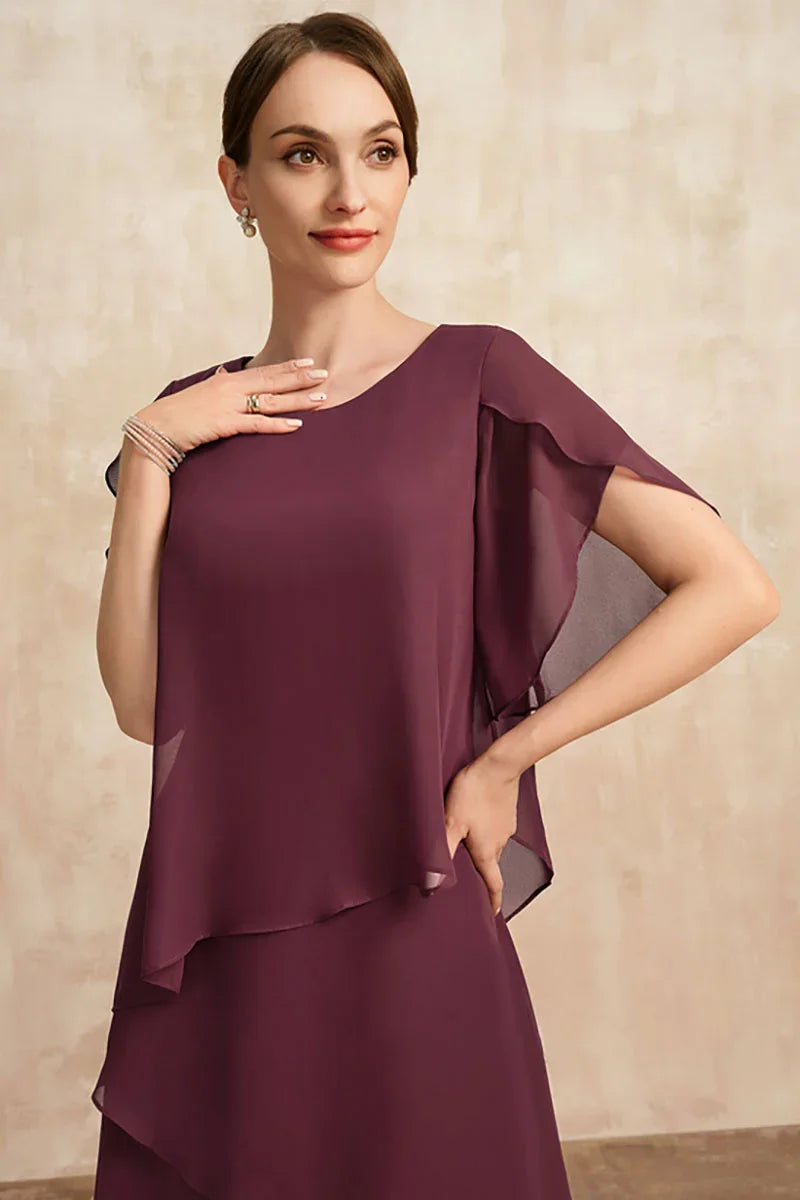 Tijdloze Chiffon Elegant Moeder van de Bruid Jurk