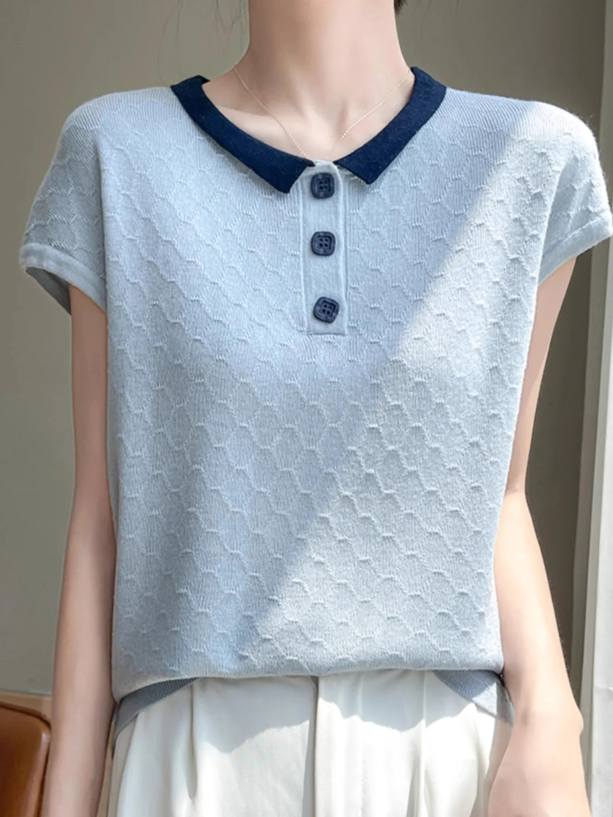 LuxeLeven Temperament POLO zijden T-shirt