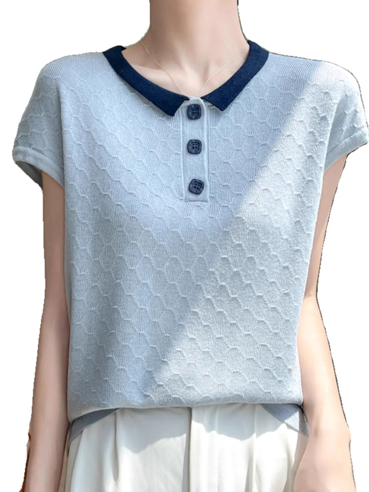 LuxeLeven Temperament POLO zijden T-shirt