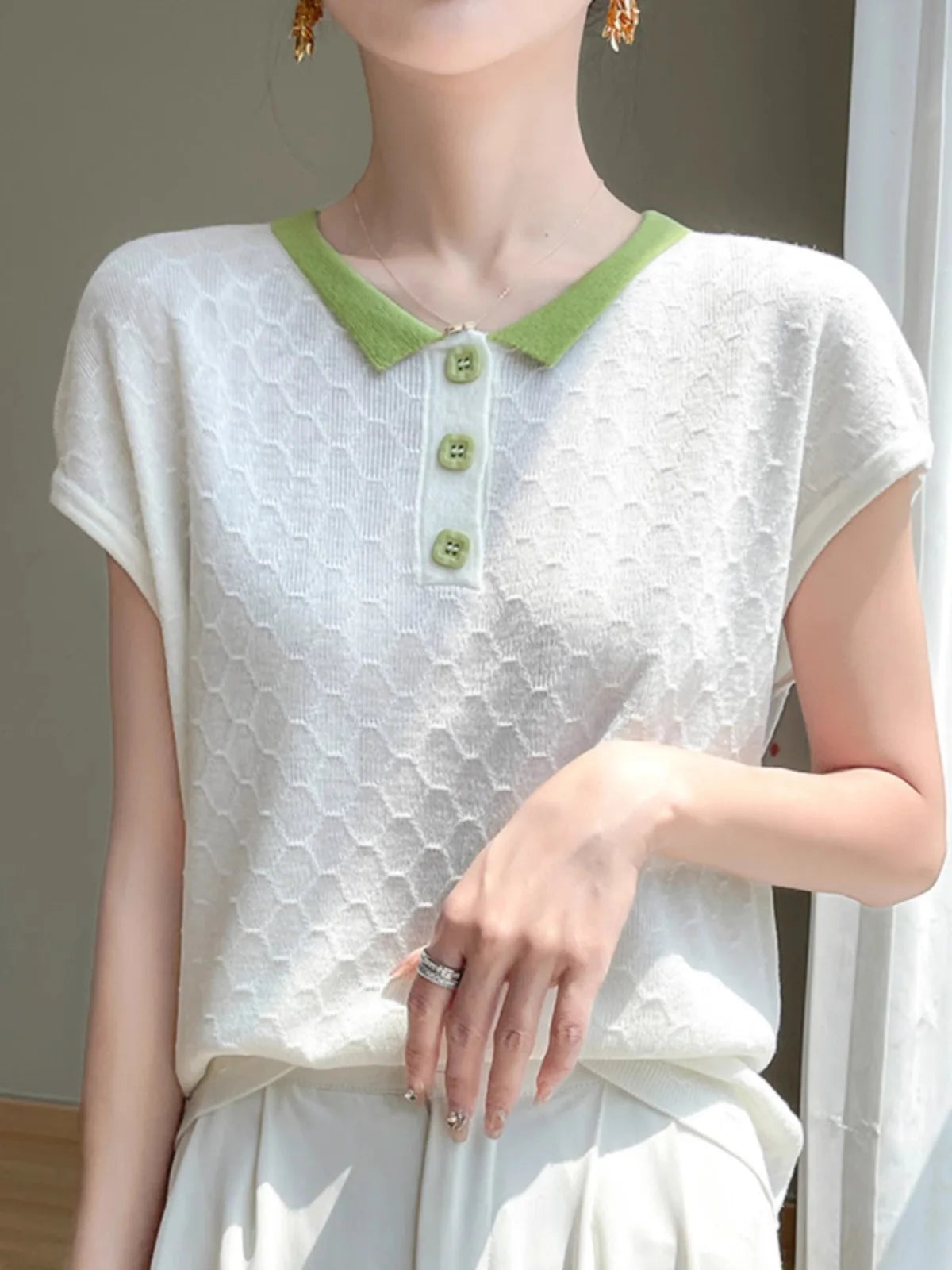 LuxeLeven Temperament POLO zijden T-shirt