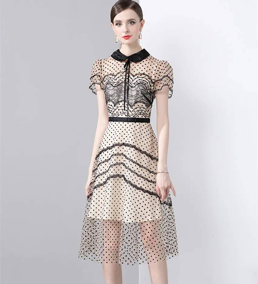Betoverende Vrouwen Beading Doll Kraag Jurk