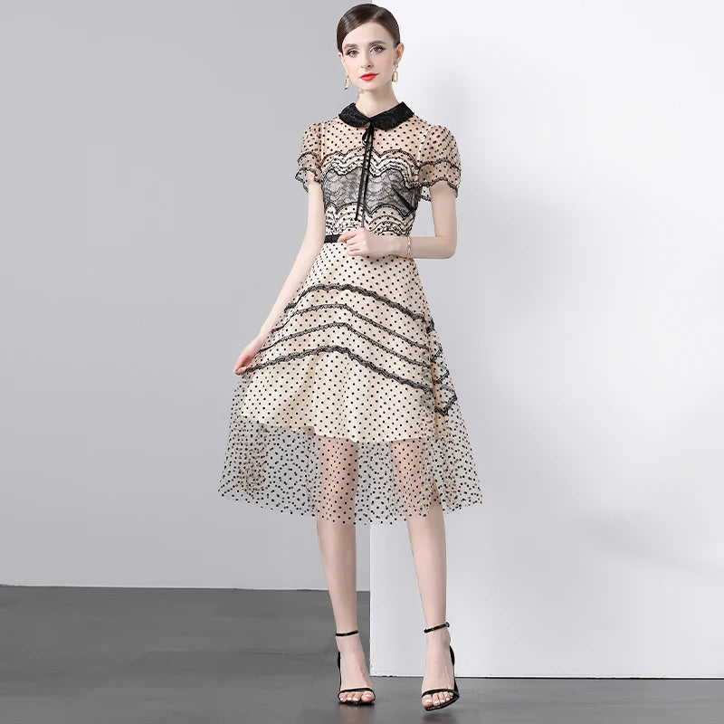 Betoverende Vrouwen Beading Doll Kraag Jurk