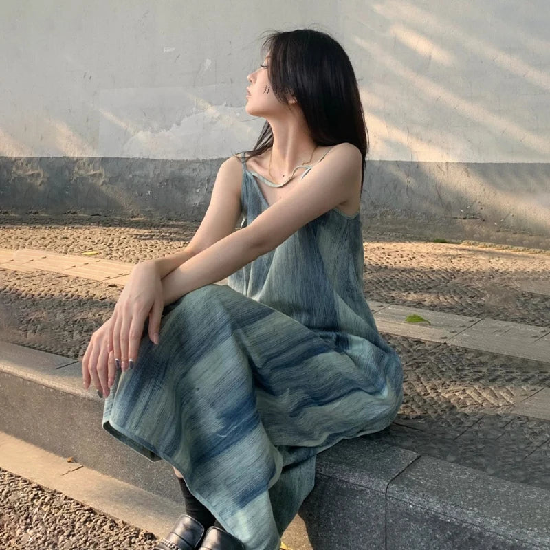 Robe d'été tie-dye Aube ensoleillée