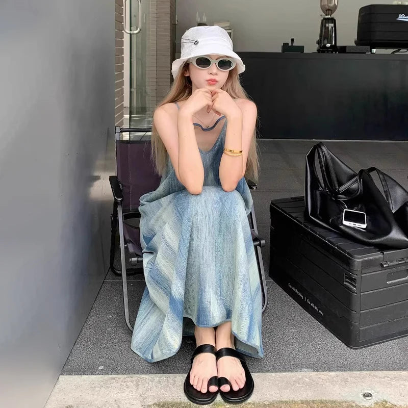 Robe d'été tie-dye Aube ensoleillée