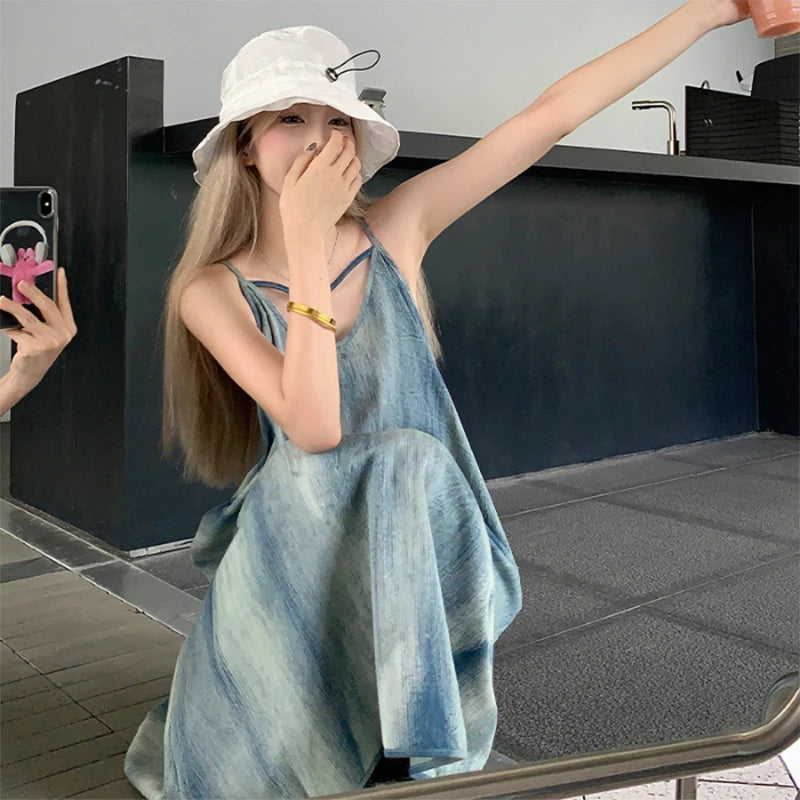 Robe d'été tie-dye Aube ensoleillée