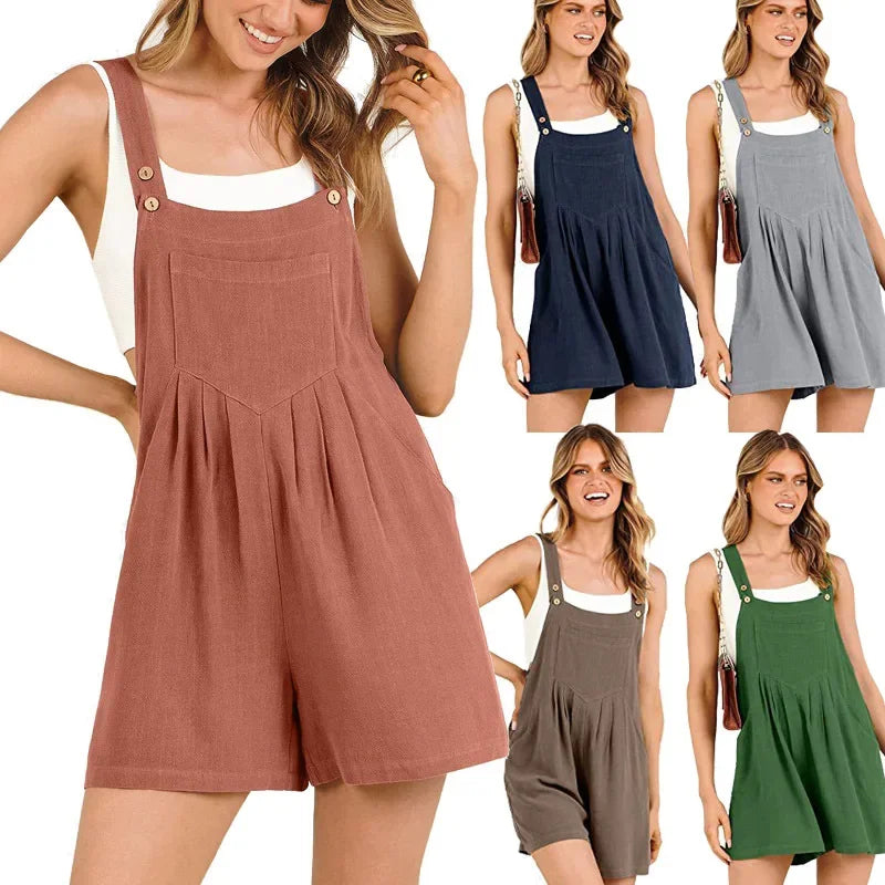 Zomer Jumpsuit van Katoen en Linnen