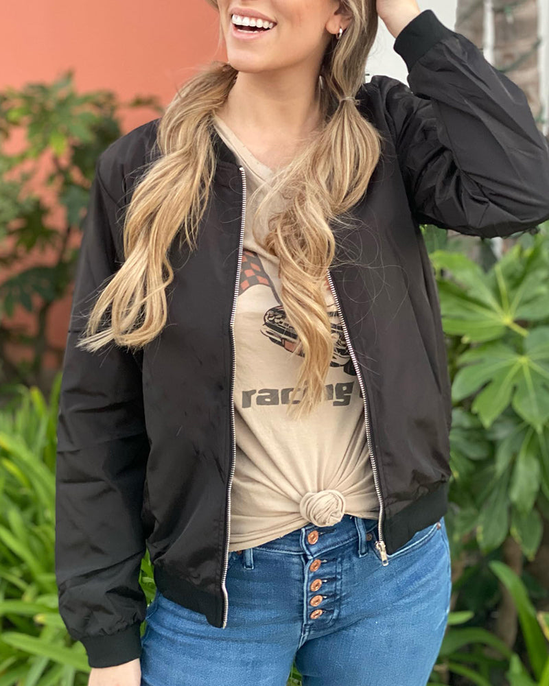 Tiziana | Breathable cut bomber with relaxed cut
