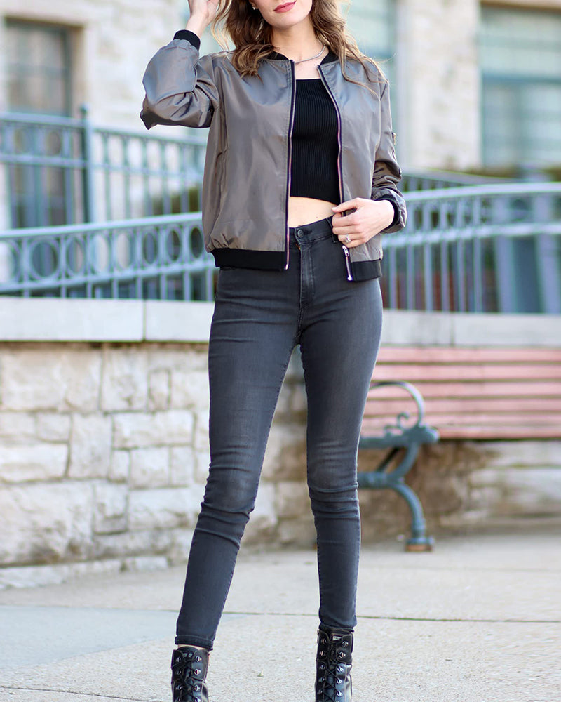 Tiziana | Breathable cut bomber with relaxed cut