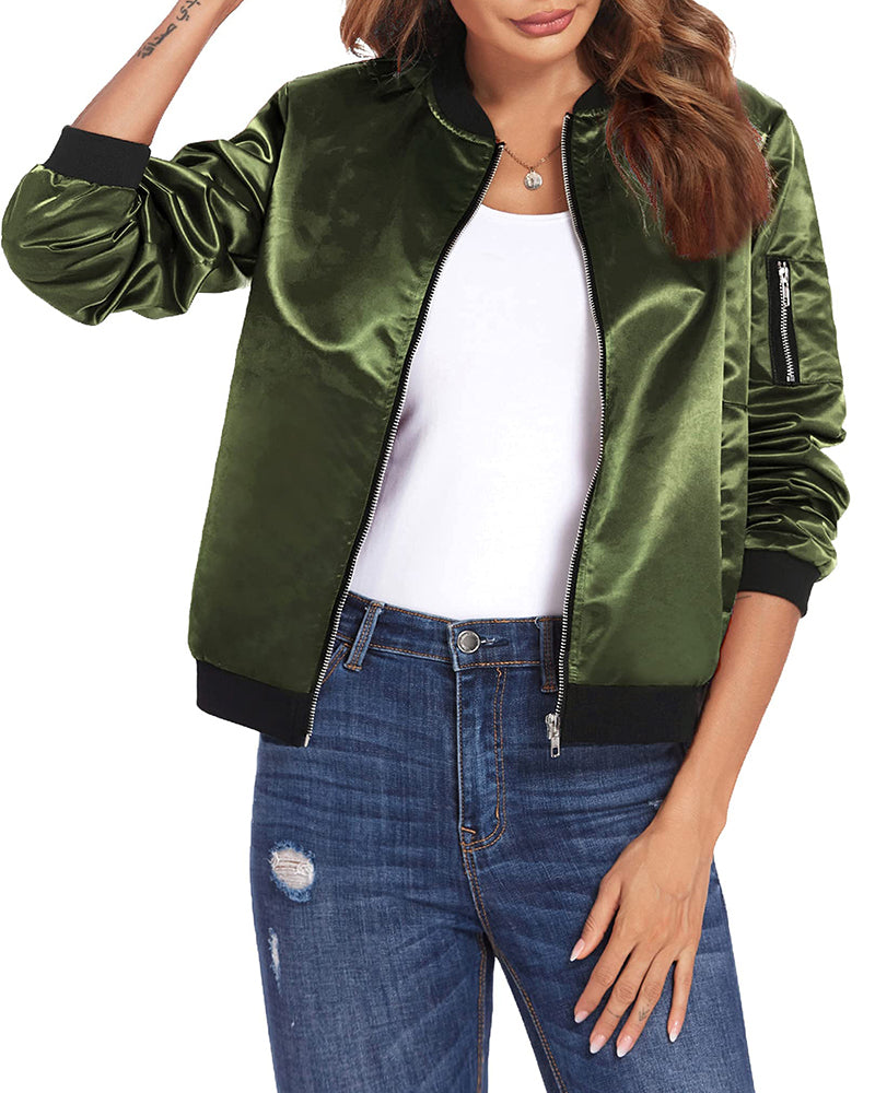 Tiziana | Breathable cut bomber with relaxed cut